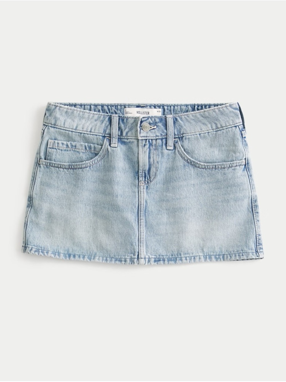 Hollister Light Blue Denim Mini Skirt